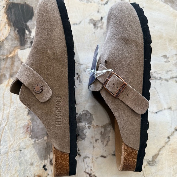 Birkenstock - Women’s Gray/Taupe Boston clogs Soft Footbed 39 EU / 8.5-9 US N - Picture 5 of 6